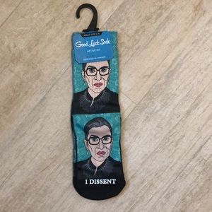 NWT Good Luck Sock Ruth Bader Ginsberg Crew Sock